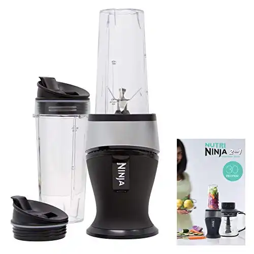 Ninja Personal Blender for Shakes, Smoothies, Food Prep, and Frozen Blending with 700-Watt Base and (2) 16-Ounce Cups with Spout Lids